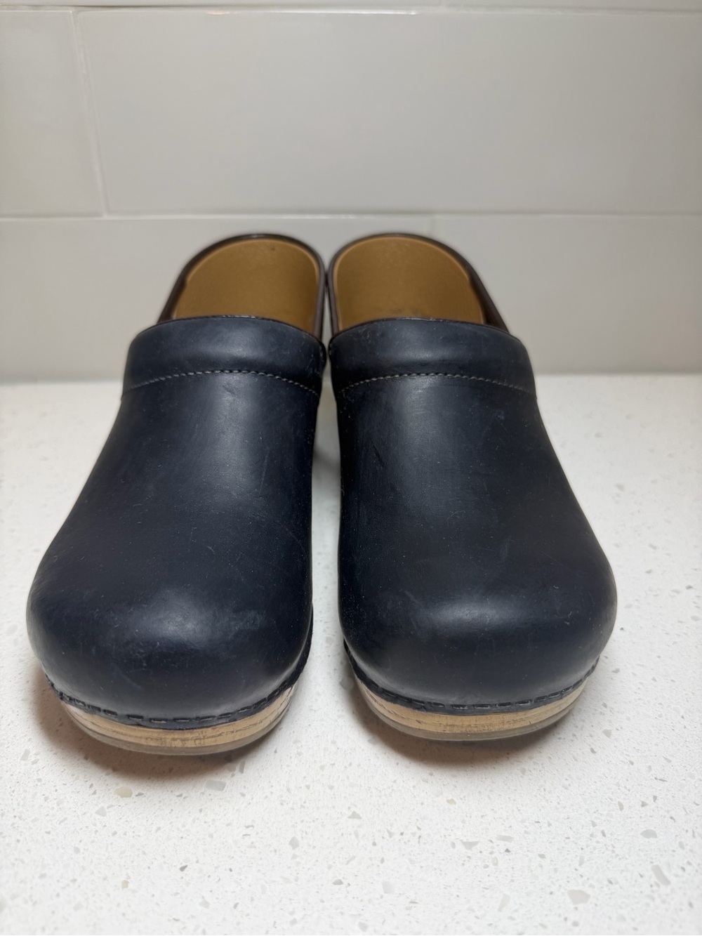 Dansko leather clogs shoes DARK BLUE SIZE 42 11 10.5 nurse - Picture 3 of 16